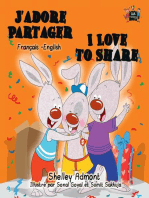 J’adore Partager I Love to Share (Bilingual French Children's Book)