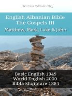 English Albanian Bible - The Gospels III - Matthew, Mark, Luke and John: Basic English 1949 - World English 2000 - Bibla Shqiptare 1884