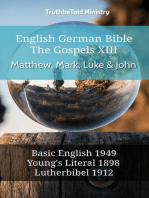 English German Bible - The Gospels XII - Matthew, Mark, Luke & John: Basic English 1949 - Youngs Literal 1898 - Lutherbibel 1912