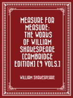 Measure for Measure: The Works of William Shakespeare [Cambridge Edition] [9 vols.]
