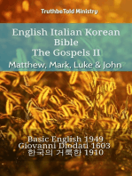 English Italian Korean Bible - The Gospels II - Matthew, Mark, Luke & John: Basic English 1949 - Giovanni Diodati 1603 - 한국의 거룩한 1910