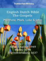 English Dutch Bible - The Gospels - Matthew, Mark, Luke and John: Basic English 1949 - Darby 1890 - Statenvertaling 1637