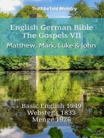 English German Bible - The Gospels VII - Matthew, Mark, Luke and John: Basic English 1949 - Websters 1833 - Menge 1926