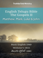 English Telugu Bible - The Gospels II - Matthew, Mark, Luke and John: Basic English 1949 - Websters 1833 - తెలుగు బైబిల్ 1880