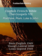 English French Bible - The Gospels VII - Matthew, Mark, Luke & John: Basic English 1949 - Youngs Literal 1898 - Louis Segond 1910