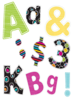 Colorful Chalkboard Letters, Numbers, and Symbols