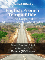 English French Telugu Bible - The Gospels II - Matthew, Mark, Luke & John: Basic English 1949 - La Sainte 1887 - తెలుగు బైబిల్ 1880