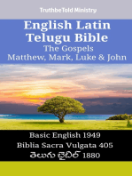English Latin Telugu Bible - The Gospels - Matthew, Mark, Luke & John: Basic English 1949 - Biblia Sacra Vulgata 405 - తెలుగు బైబిల్ 1880