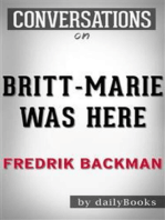 Britt-Marie Was Here: A Novel by Fredrik Backman | Conversation Starters