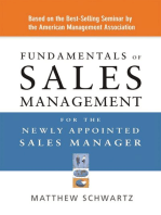 Fundamentals of Sales Management for the Newly Appointed Sales Manager