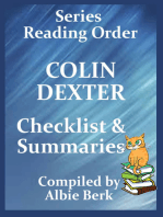 Colin Dexter: Best Reading Order - with Summaries & Checklist