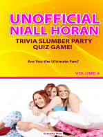 Unofficial Niall Horan Trivia Slumber Party Quiz Game Volume 4