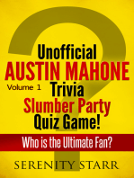 Unofficial Austin Mahone Trivia Slumber Party Quiz Game Volume 1