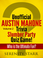 Unofficial Austin Mahone Trivia Slumber Party Quiz Game Volume 2