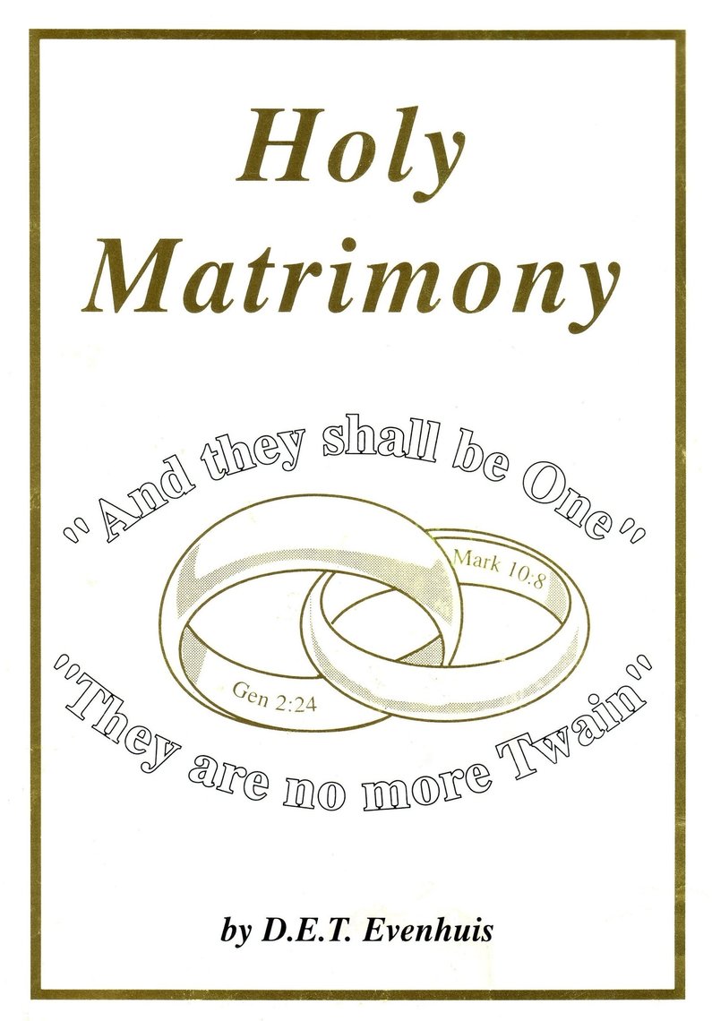 Holy Matrimony by D.E.T. Evenhuis Read Online