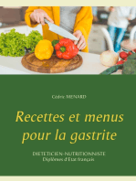 Recettes et menus pour la gastrite