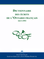 Dictionnaire des écrits de l'Ontario français: 1613-1993