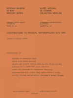 Contributions to Physical Anthropology, 1978-1980