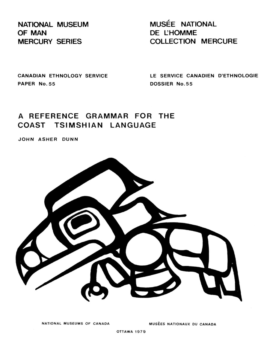 A reference grammar for the coast Tsimshian language by John Asher Dunn pic