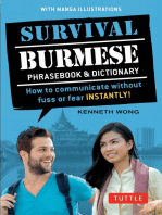 Survival Burmese Phrasebook & Dictionary: How to communicate without fuss or fear INSTANTLY! (Manga Illustrations)