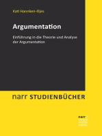 Argumentation: Einführung in die Theorie und Analyse der Argumentation