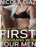 Proving Not A Prude In Her First Gangbang with Four Men