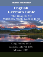English German Bible - The Gospels XXI - Matthew, Mark, Luke & John: King James 1611 - Youngs Literal 1898 - Menge 1926