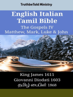 English Italian Tamil Bible - The Gospels IV - Matthew, Mark, Luke & John: King James 1611 - Giovanni Diodati 1603 - தமிழ் பைபிள் 1868