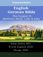 English German Bible - The Gospels IX - Matthew, Mark, Luke & John: King James 1611 - World English 2000 - Menge 1926