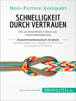 Schnelligkeit durch Vertrauen. Zusammenfassung & Analyse des Bestsellers von Stephen M. R. Covey und Rebecca R. Merrill: Ein unverzichtbarer Faktor zur Leistungssteigerung