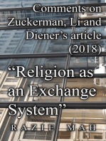 Comments on Zuckerman, Li and Diener's Article (2018) "Religion as an Exchange System"