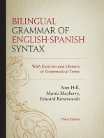 Bilingual Grammar of English-Spanish Syntax: With Exercises and a Glossary of Grammatical Terms
