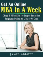 Get An Online MBA In A Week: Cheap & Affordable Ivy League Education Programs Online for Litte or No Cost