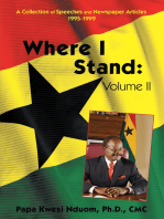 Where I Stand, Volume Ii: A Collection of Speeches, Essays, and Newspaper Articles, 1995–1999