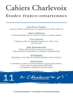 Cahiers Charlevoix 11: Études franco-ontariennes