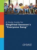 A Study Guide for Siegfried Sassoon's "Everyone Sang"