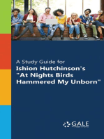 A Study Guide for Ishion Hutchinson's "At Night Birds Hammered My Unborn"