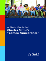 A Study Guide for Charles Simic's "Cameo Appearance"