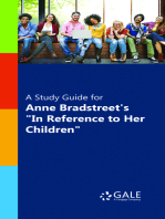 A Study Guide for Anne Bradstreet's "In Reference to Her Children"