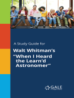 A Study Guide for Walt Whitman's "When I Heard the Learn'd Astronomer"