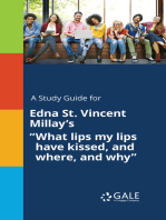 A Study Guide for Edna St. Vincent Millay's "What lips my lips have kissed, and where, and why"