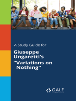 A Study Guide for Giuseppe Ungaretti's "Variations on Nothing"
