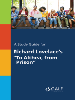A Study Guide for Richard Lovelace's "To Althea, from Prison"