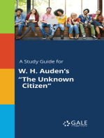 A Study Guide for W. H. Auden's "The Unknown Citizen"