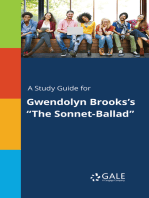 A Study Guide for Gwendolyn Brooks's "The Sonnet-Ballad"