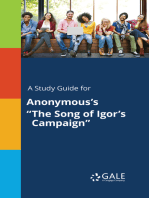 A Study Guide for Anonymous's "The Song of Igor's Campaign"