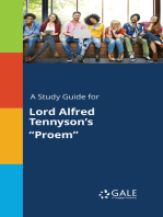 A Study Guide for Lord Alfred Tennyson's "Proem"