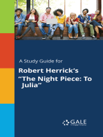 A Study Guide for Robert Herrick's "The Night Piece: To Julia"
