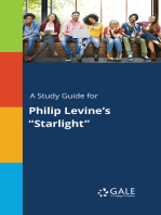 A Study Guide for Philip Levine's "Starlight"