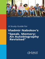 A Study Guide for Vladmir Nabokov's "Speak, Memory: An Autobiography Revisited"